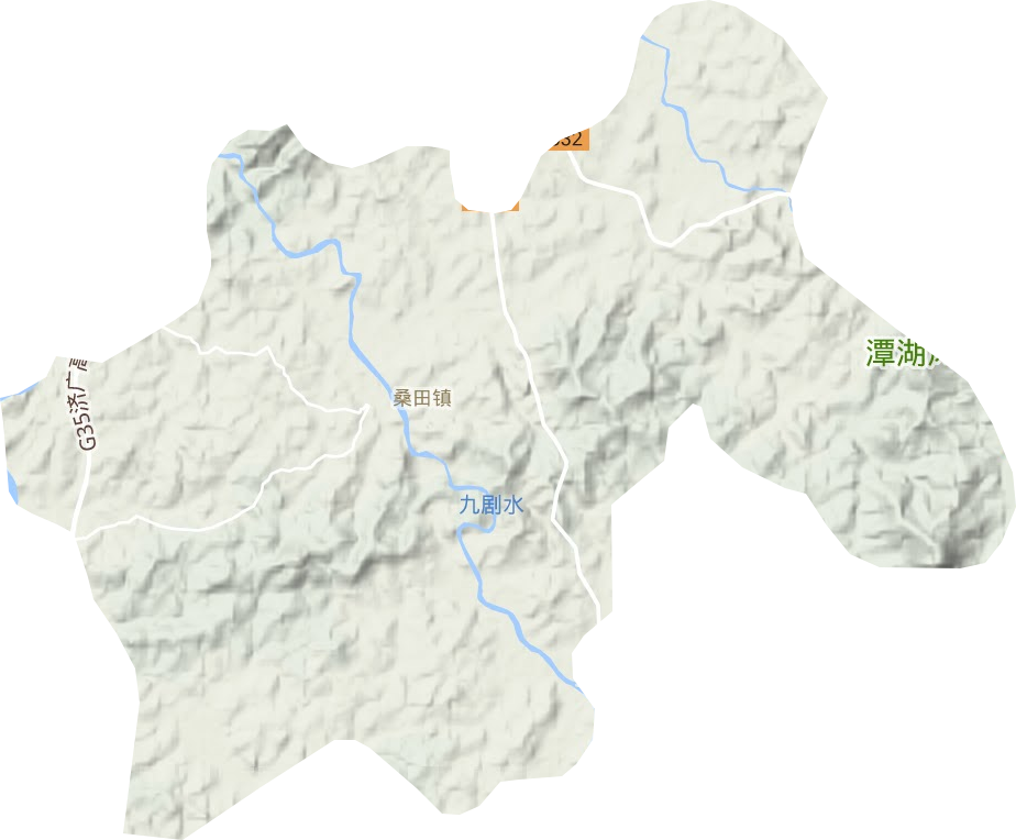 桑田镇地形地图