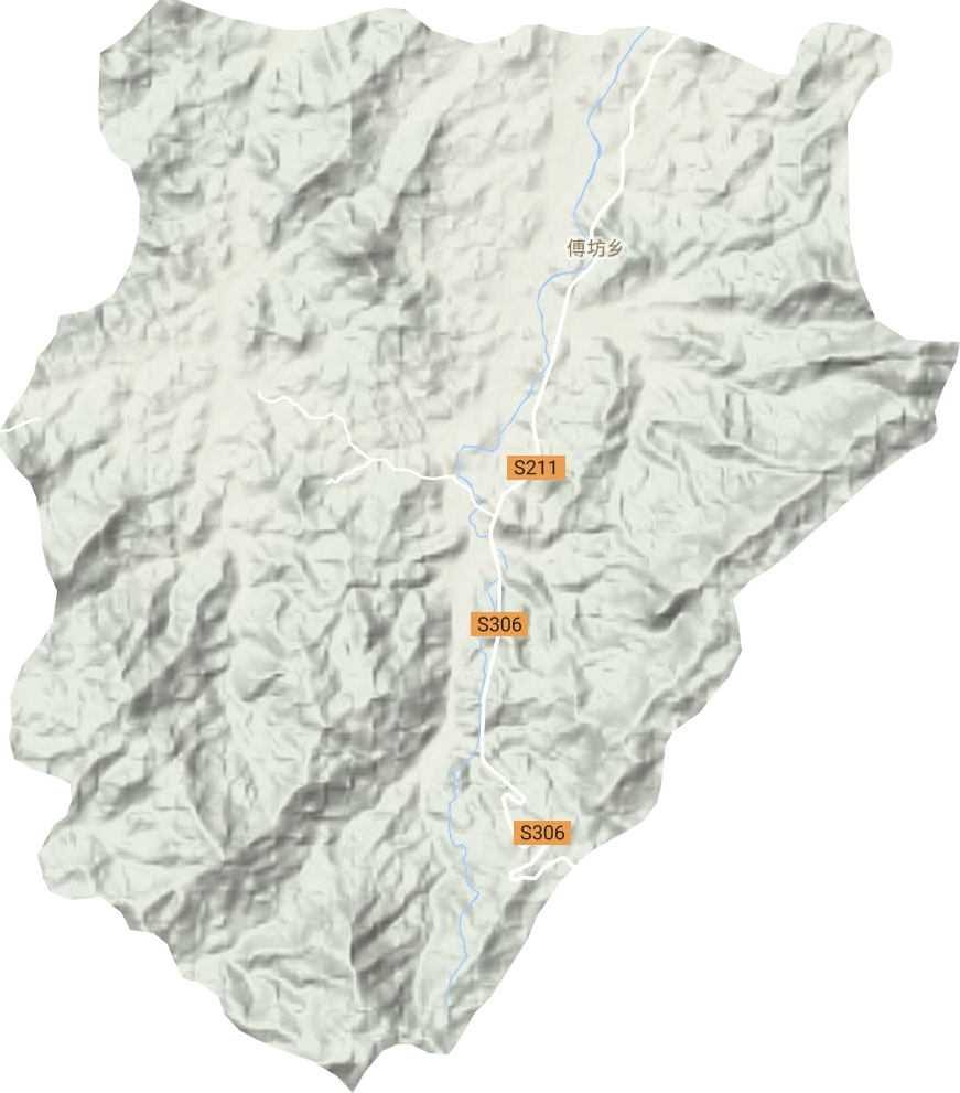 傅坊乡地形地图