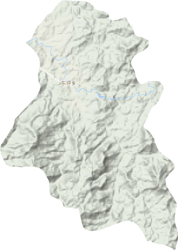 东坪乡地形地图