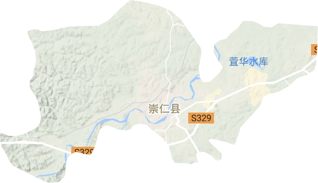 巴山镇地形地图