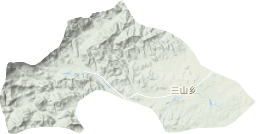 三山乡地形地图