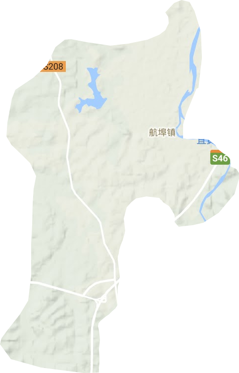 航埠镇地形地图