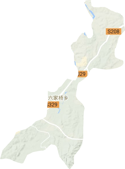 六家桥乡地形地图
