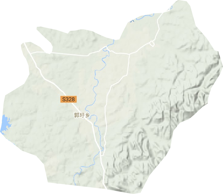 郭圩乡地形地图