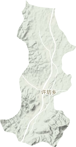 许坊乡地形地图