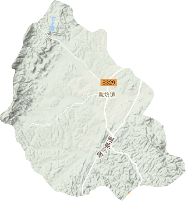 戴坊镇地形地图