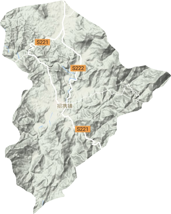 招携镇地形地图