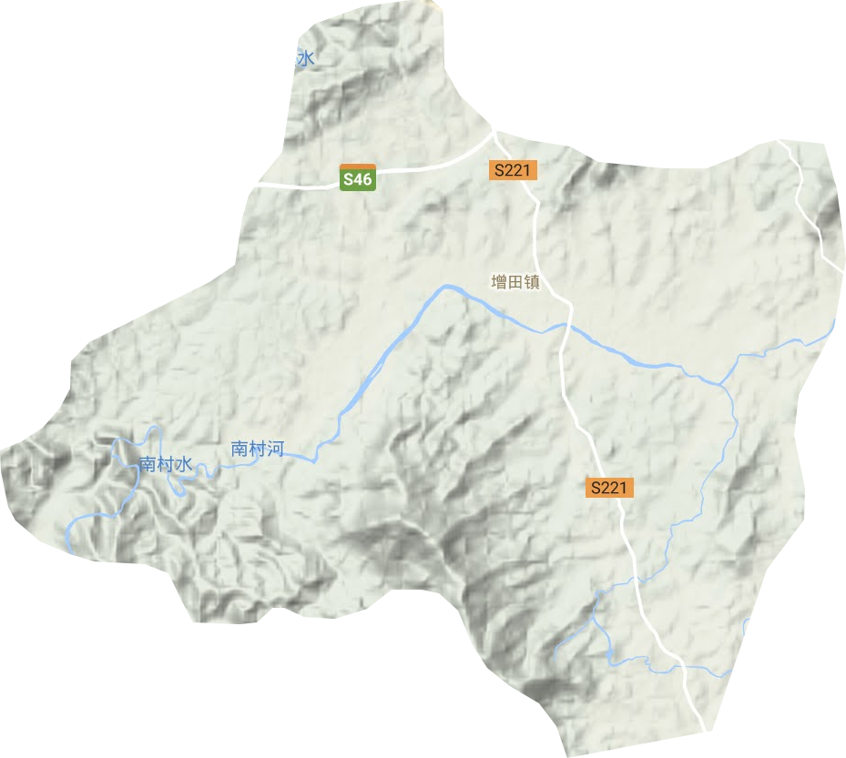增田镇地形地图