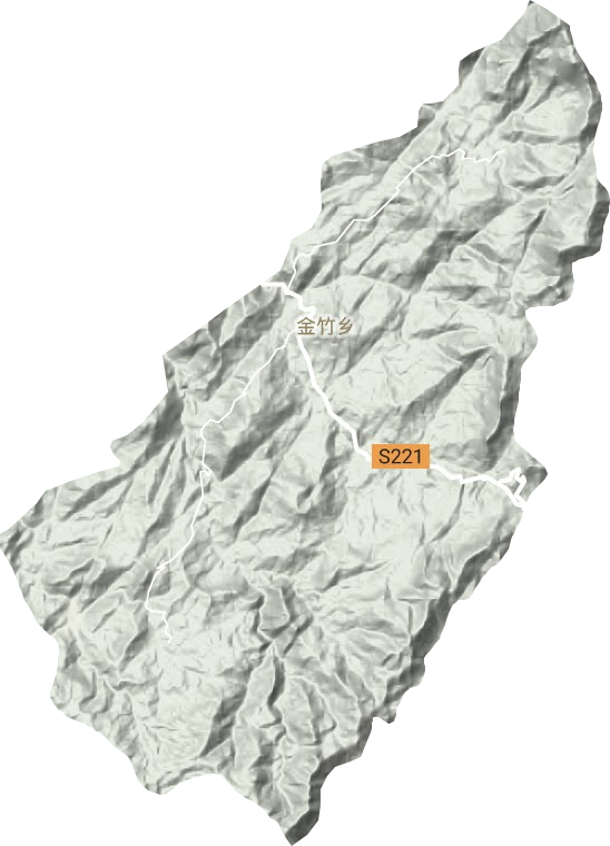 金竹畲族乡地形地图