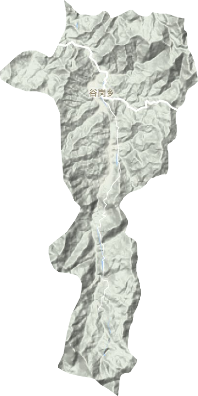 谷岗乡地形地图