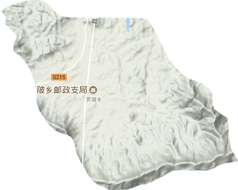 罗陂乡地形地图