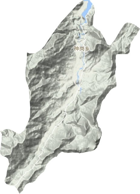 神岗乡地形地图