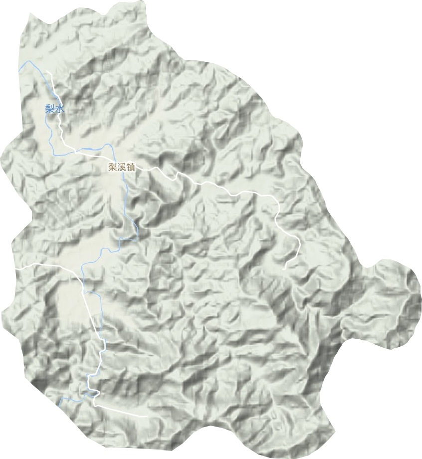 梨溪镇地形地图