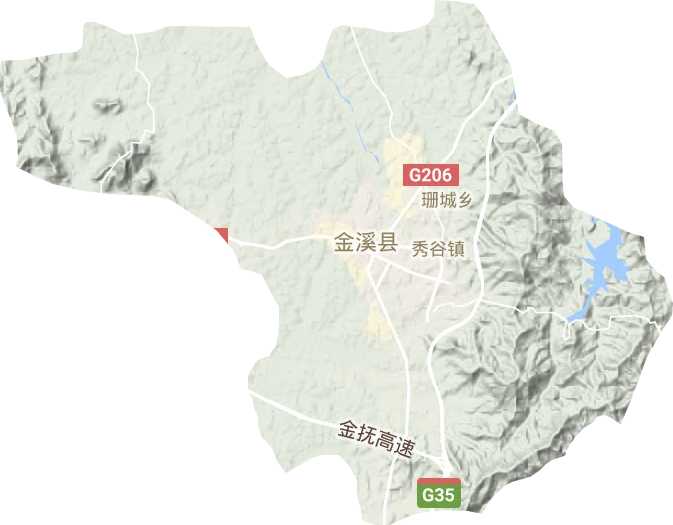 秀谷镇地形地图