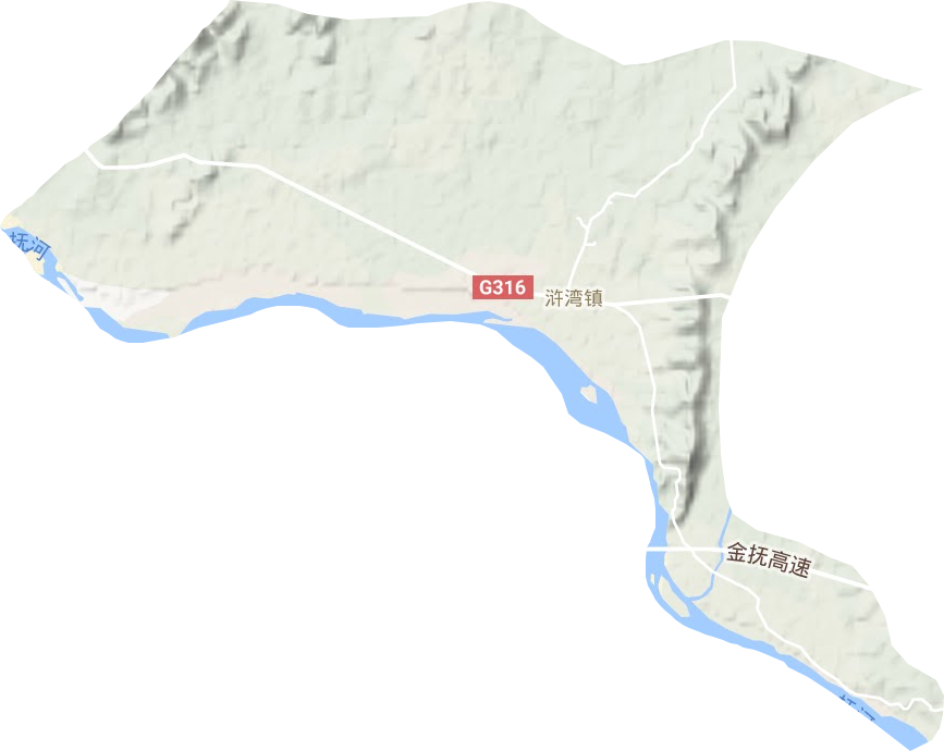 浒湾镇地形地图