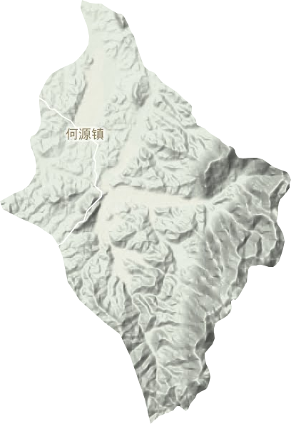 何源镇地形地图