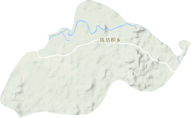 陈坊积乡地形地图