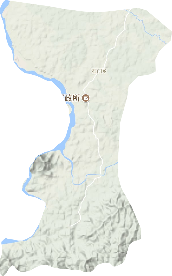 石门乡地形地图