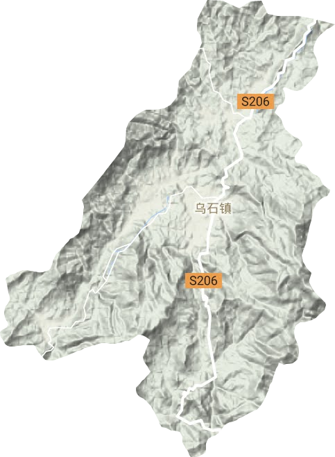 乌石镇地形地图