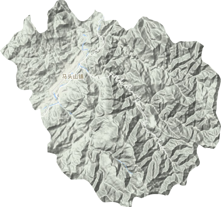 马头山镇地形地图