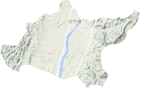甘竹镇地形地图