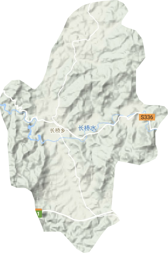长桥乡地形地图