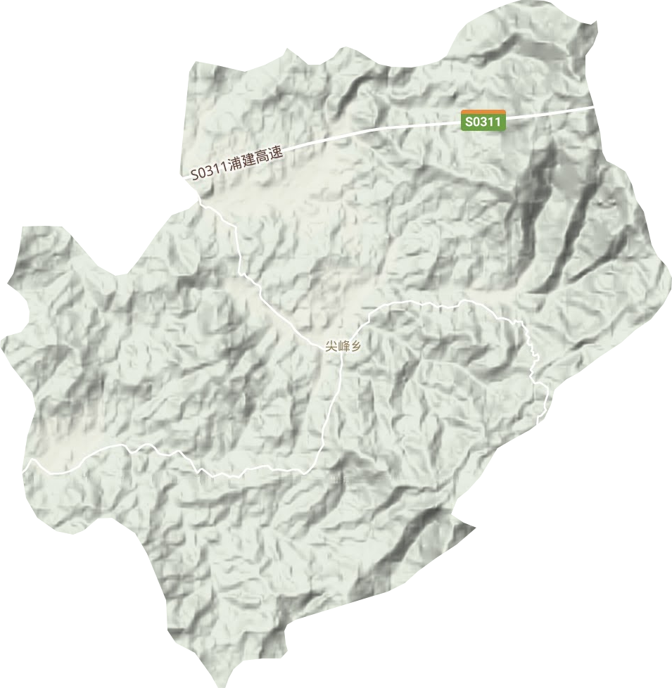 尖峰乡地形地图