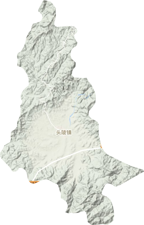 头陂镇地形地图