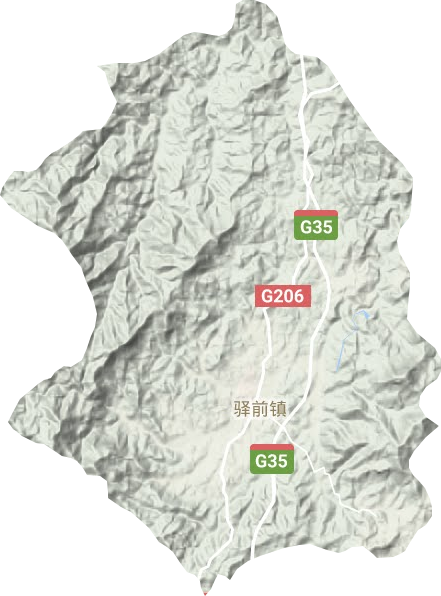 驿前镇地形地图