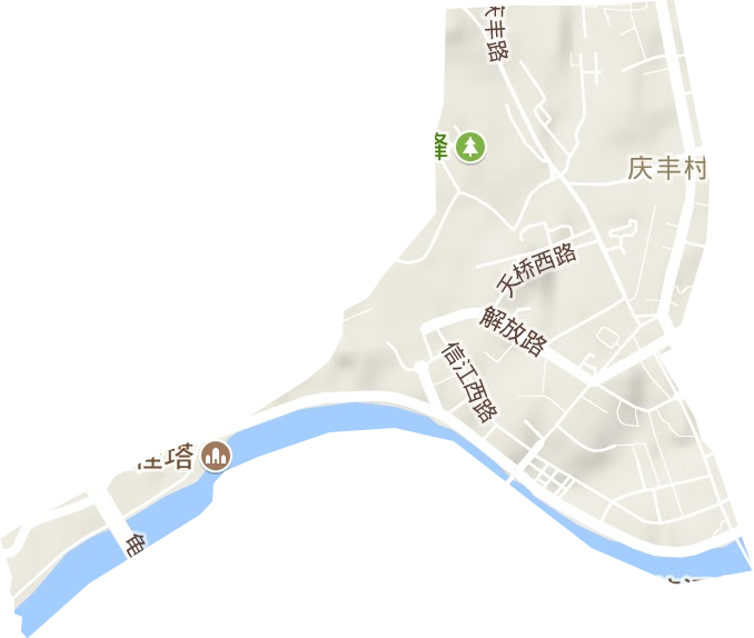 西市街道地形地图