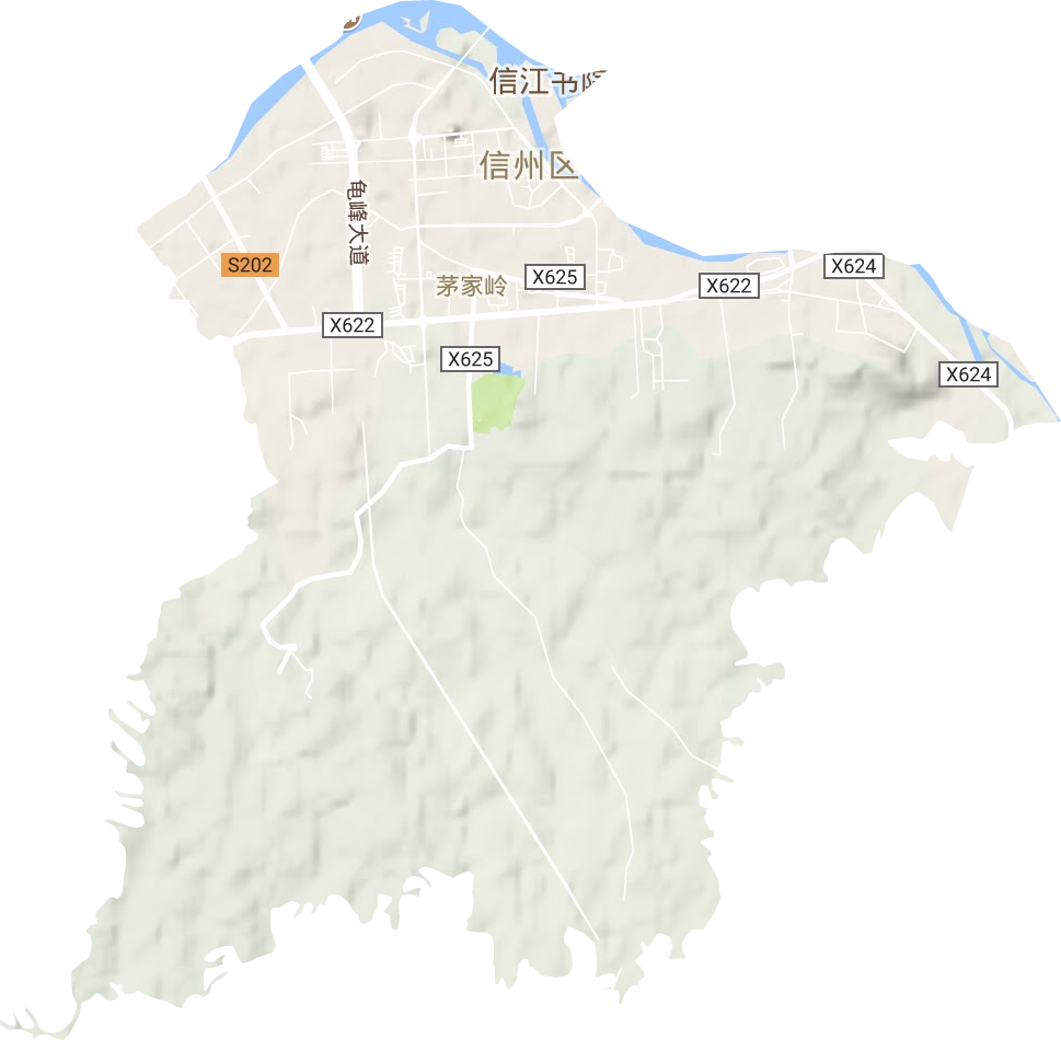 茅家岭街道地形地图