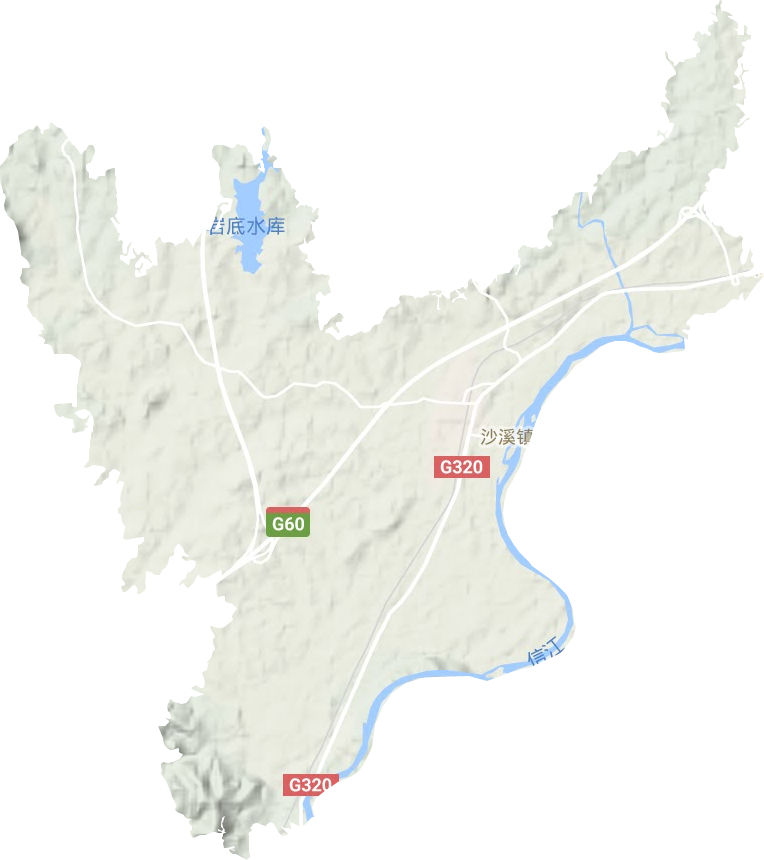 沙溪镇地形地图