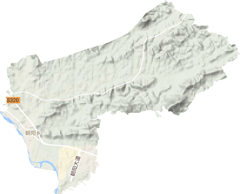 朝阳镇地形地图