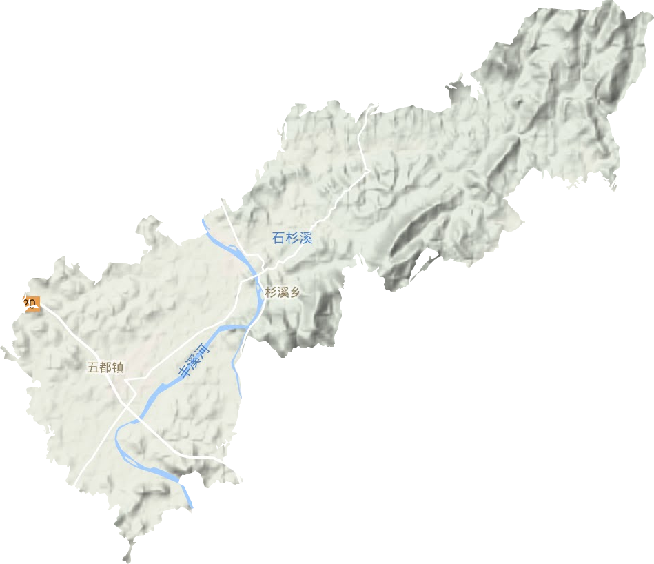 五都镇地形地图