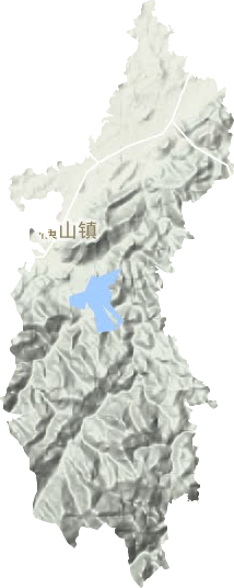 横山镇地形地图