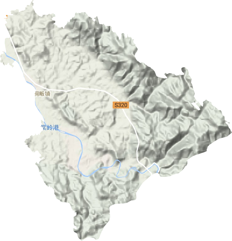 桐畈镇地形地图
