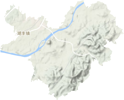 湖丰镇地形地图