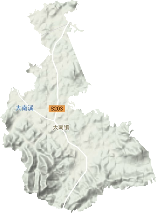 大南镇地形地图