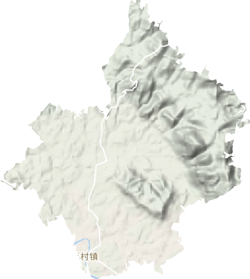 毛村镇地形地图