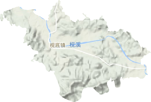枧底镇地形地图