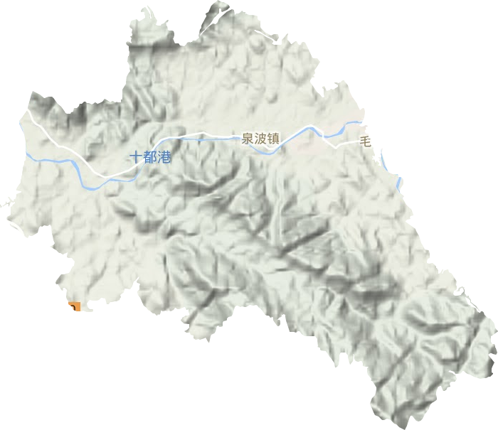 泉波镇地形地图