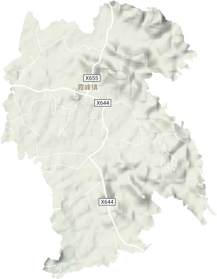 霞峰镇地形地图