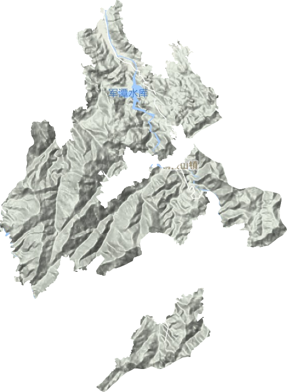 铜钹山镇地形地图