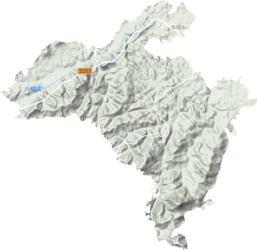 东阳乡地形地图
