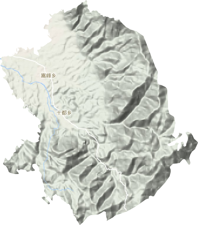 嵩峰乡地形地图