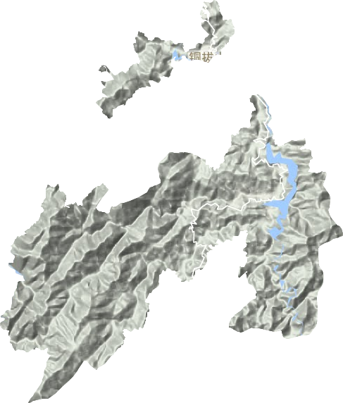 铜拔山垦殖场地形地图