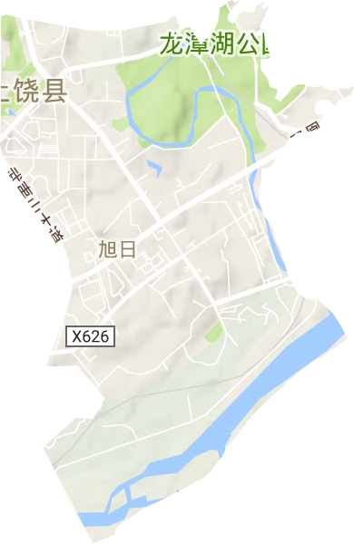 旭日街道地形地图