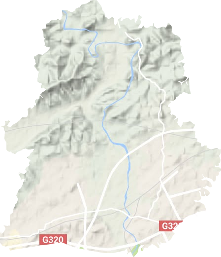 罗桥街道地形地图