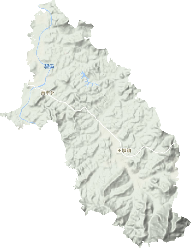 田墩镇地形地图
