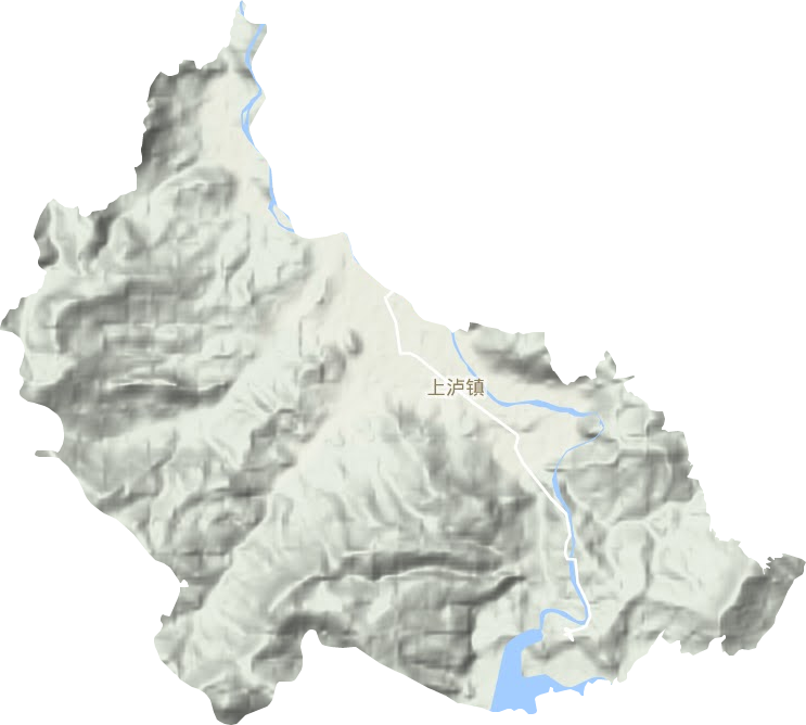 上泸镇地形地图